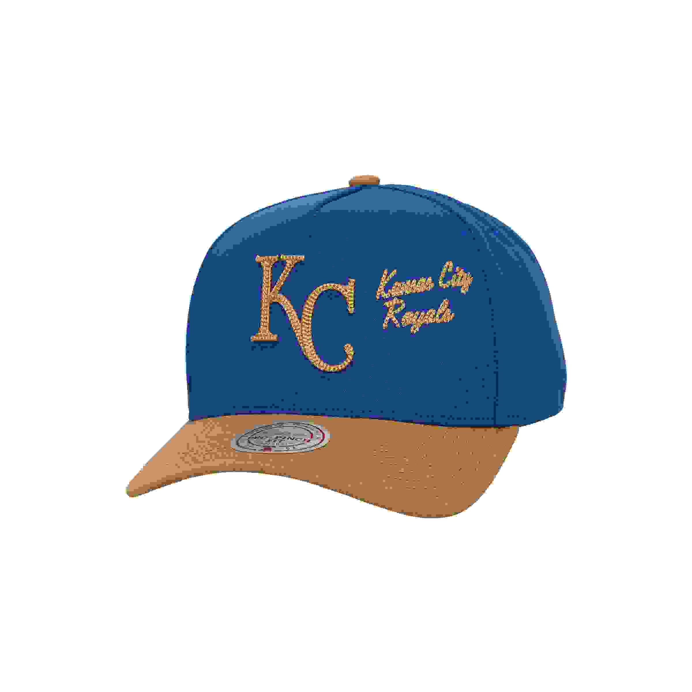 Mitchell & Ness Kansas City Royals Side Script Royal Snapback Hat